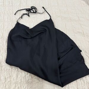Elegant Black Spaghetti Strap Dress